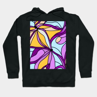 Purple Pastel Plant - Abstract Seamless Design Pattern Hoodie